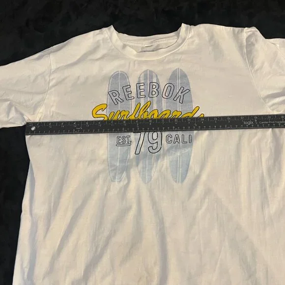 Reebok Surfboards Graphic Tee White Cali Surf Shirt Mens L - Picture 5 of 7